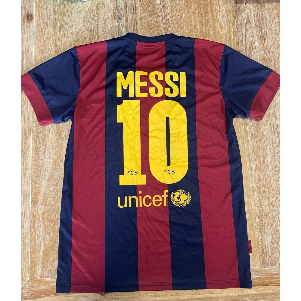 Official Barcelona 2014/15 Home Shirt Messi 10 FCB Fan Shop Licensed Jersey S